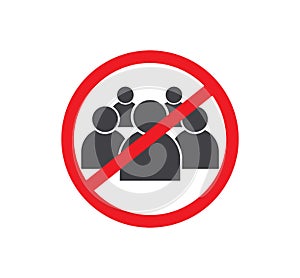 Social Distancing. Avoid crowds sign. Coronovirus epidemic protective. Vector illustration