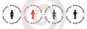 Social distancing concept
