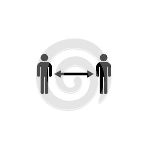 Social Distancing Icon Vector For Any Purposes