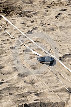 Social distancing on italian beach