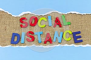 Social distancing sign observe distance space people photo