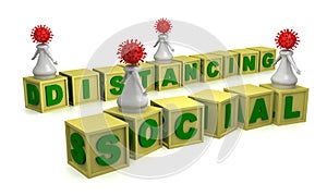 Social distancing from virus