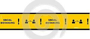 Social Distancing Warning Tape, Keep your distance