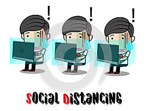 Social distancing and working space