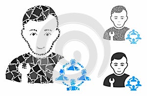 Social engineer Composition Icon of Irregular Elements