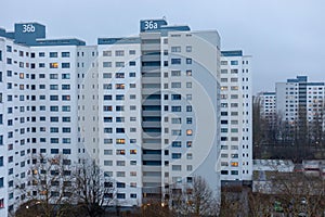 Social housing in the march district in berlin mÃ¤rkisches viertel, germany