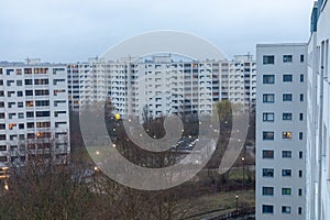 Social housing in the march district in berlin mÃ¤rkisches viertel, germany