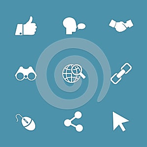 Social Internet Vector Icon Set