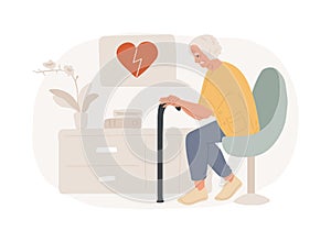 Social isolation isolated concept vector illustration.