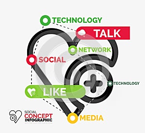 Social like infographic keywords