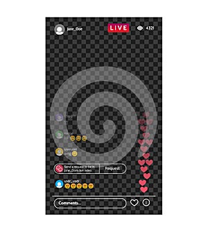 Social live stream interface