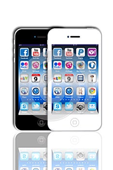 Social Madia apps on a Apple iPhone 4S