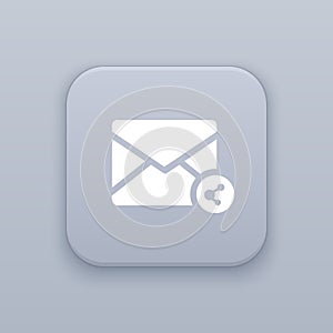 Social mail, post mail button, best vector