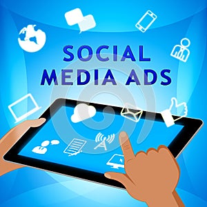 Social Media Advertising Means Online Marketing 3d Illustration