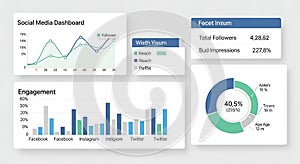 Social Media Analytics Dashboard with Graphs and Charts