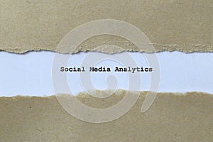 social media analytics on white paper