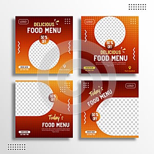 Social Media Banner Post Templates and feed posts, sales pitches, culinary promotions, ready to edit and use.