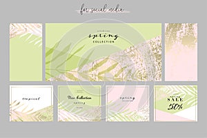 Social media banner template for advertising spring arrivals collection or seasonal sales promotion