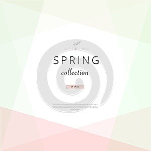 Social media banner template for advertising spring arrivals collection or seasonal sales promotion