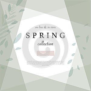 Social media banner template for advertising spring arrivals collection or seasonal sales promotion
