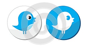 Social media blue bird labels