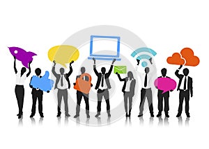Social Media Business Team Teamwork Occupation Concept
