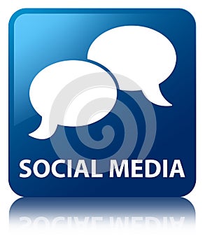 Social media (chat bubble icon) blue square button