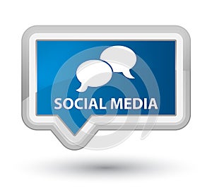 Social media (chat bubble icon) prime blue banner button