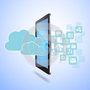 Social Media and Cloud Computing concept