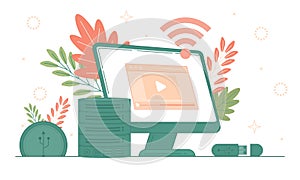 Social media and Cloud computing concept