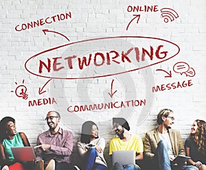 Sociální média komunikace spojení síť 