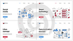 Social media communication, development technology of digital marketing and tiny people