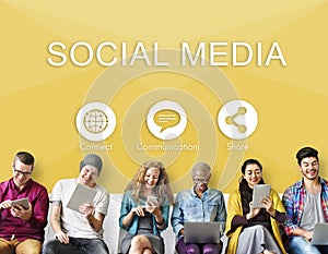 Social Media Communication Share Connect Concept