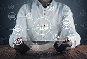 Social Media Concept. Business, Technology, Communication