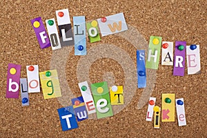 Social Media Concept Signs and Words