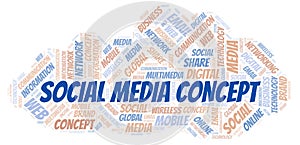 Social Media Concept word cloud