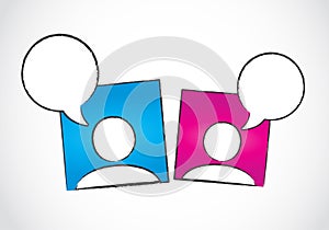 Social media conversation concept