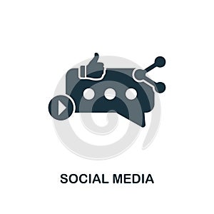 Social Media creative icon. Simple element illustration. Social Media concept symbol design from online marketing collection. For