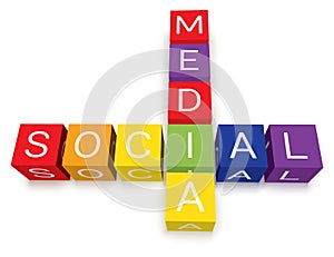 Social Media Crossword Puzzle Blocks