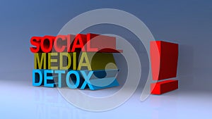 Social media detox on blue