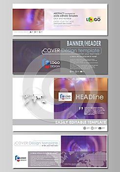 Social media and email headers set, modern banners. Business templates. Abstract template, vector layouts in popular