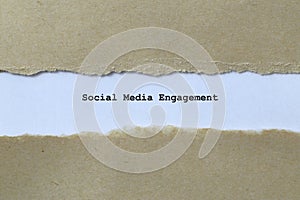 social media engagement on white paper