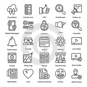 Social Media Flat Vectors Pack