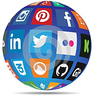 Social media globe