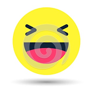 social media haha reacts illustration happy smile fun funny symbol design