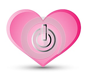 `Social media icon in heart style, vector power button for graphic design in the concept of love.Heart energy symbol.Vector Heart