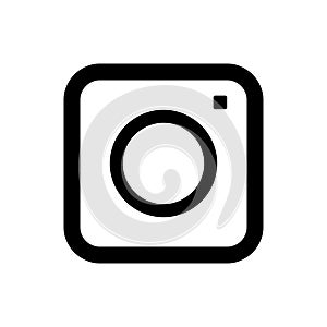 Social media icon network signin flat style on white background photo