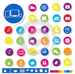 Social Media Icon for Online Marketing Concept