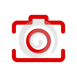 Social media icon, red photo camera icons