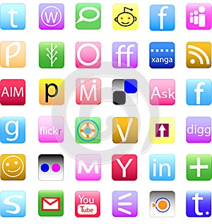 Social media icon set
